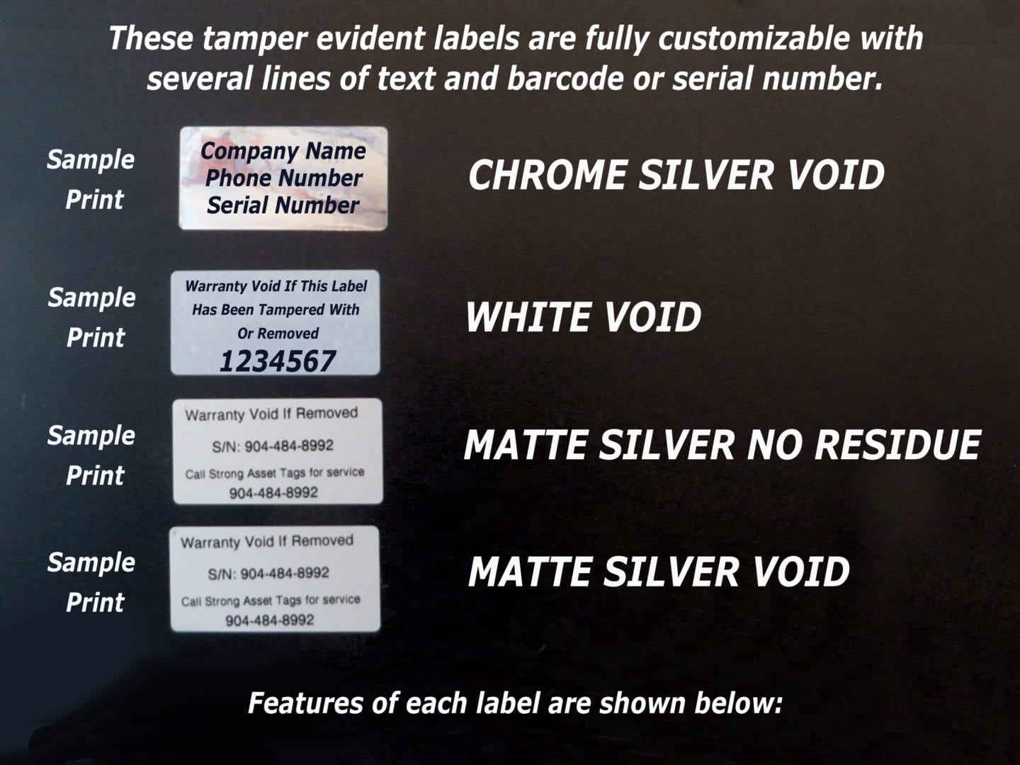 VOID-IF-REMOVED labels lineup