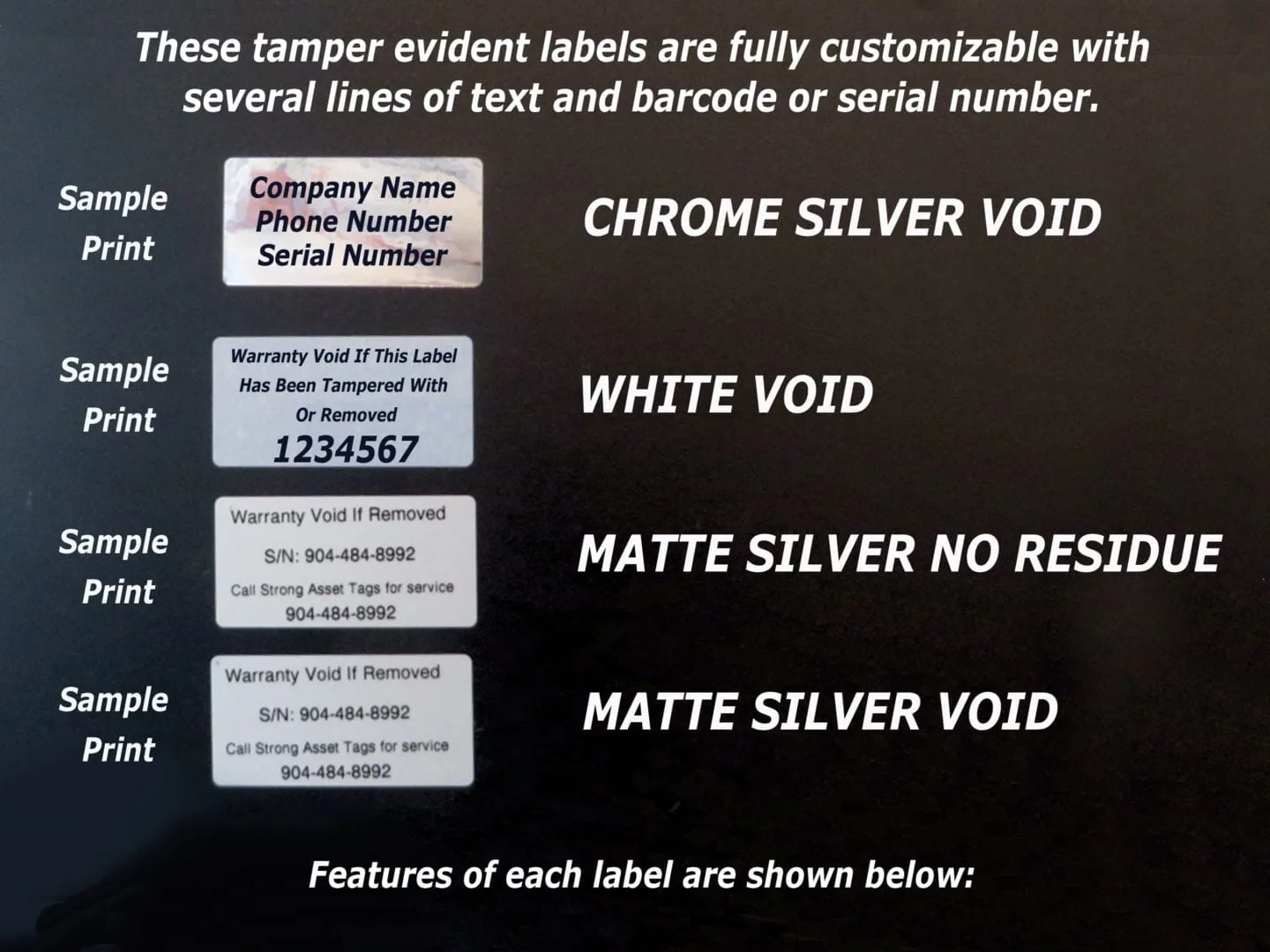 VOID-IF-REMOVED labels lineup