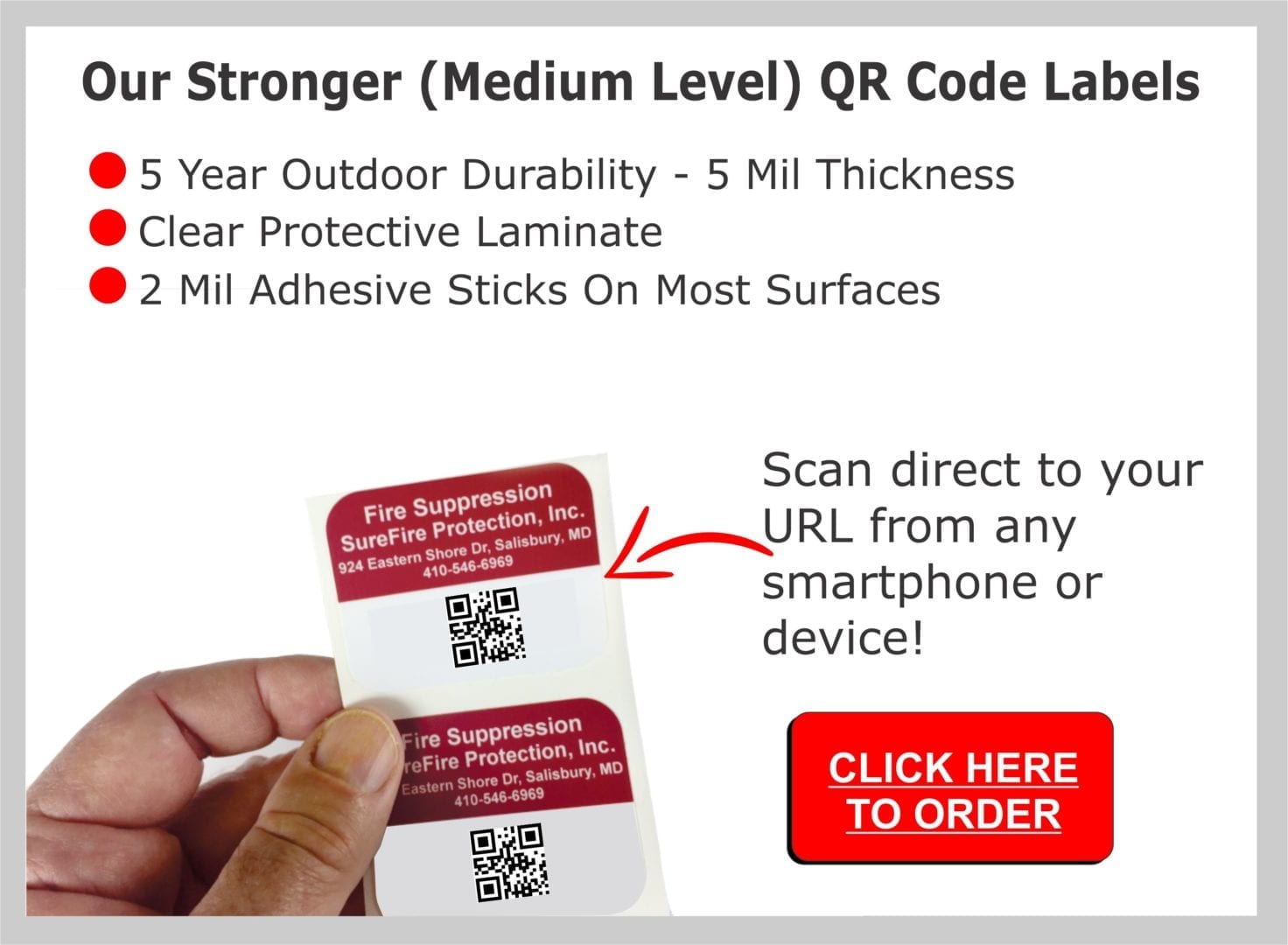 QR code asset labels on Stronger construction
