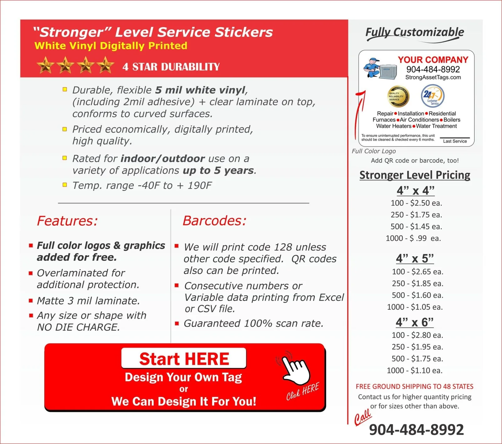 Stronger tier service stickers