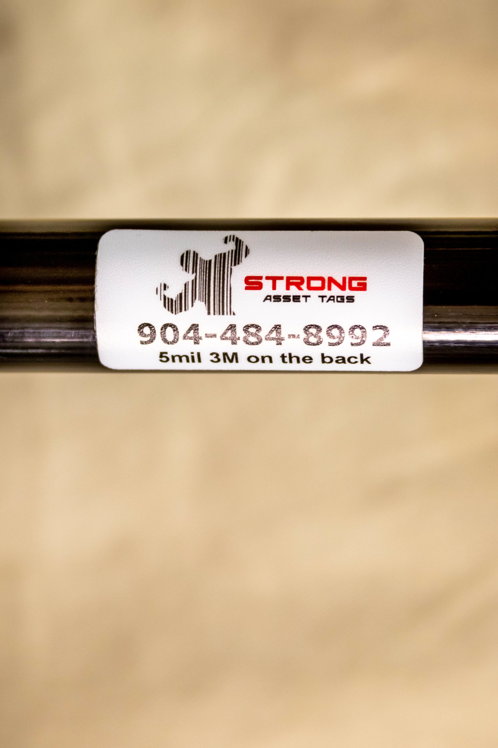Asset tag on industrial enclosure