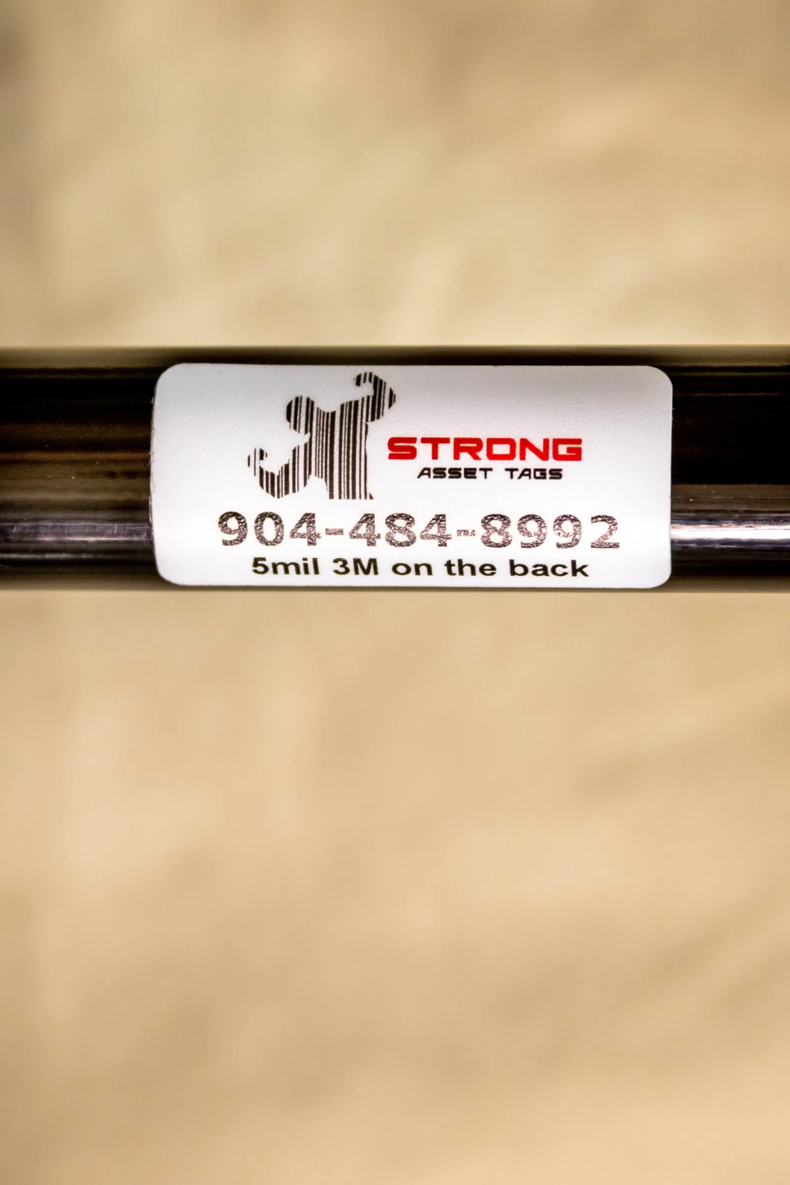 Asset tag on industrial enclosure