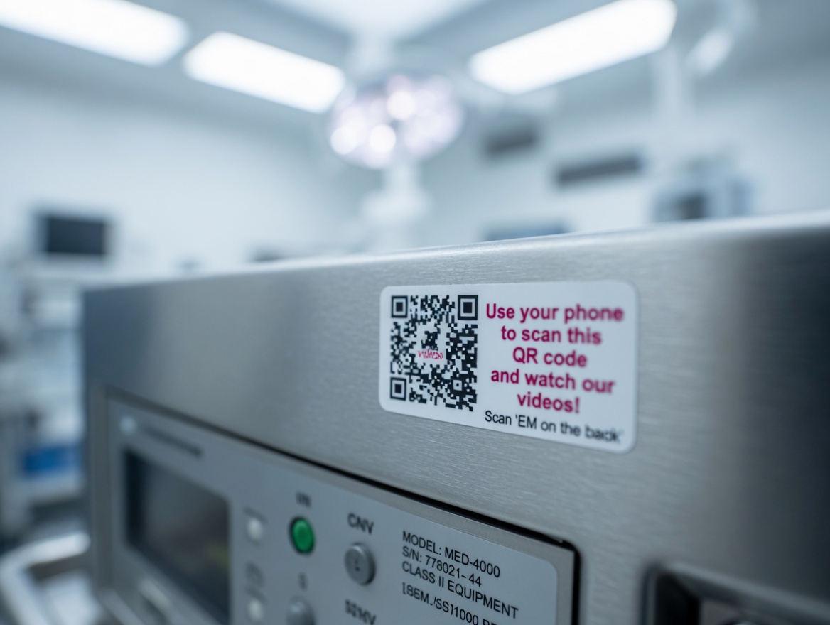 Strong Asset Tag on hospital + biomed equipment